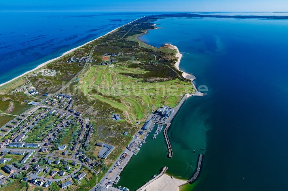 Hörnum (Sylt) von oben - Küstenbereich der Nordsee - Insel in Hörnum ( Sylt ) im Bundesland Schleswig-Holstein