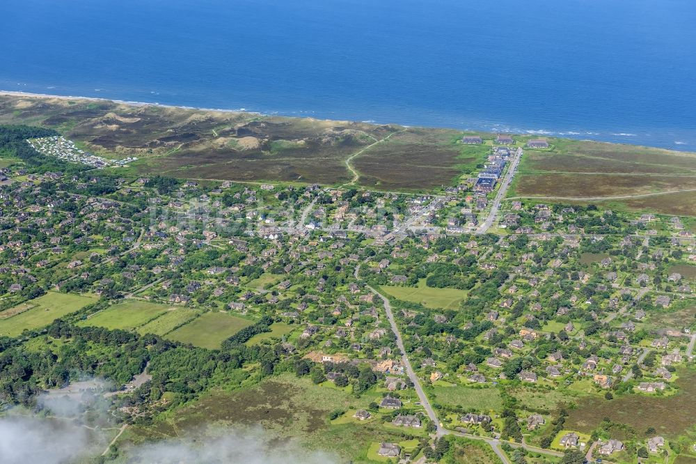 Luftbild Kampen (Sylt) - Küstenbereich der Nordsee - Insel in Kampen (Sylt) im Bundesland Schleswig-Holstein