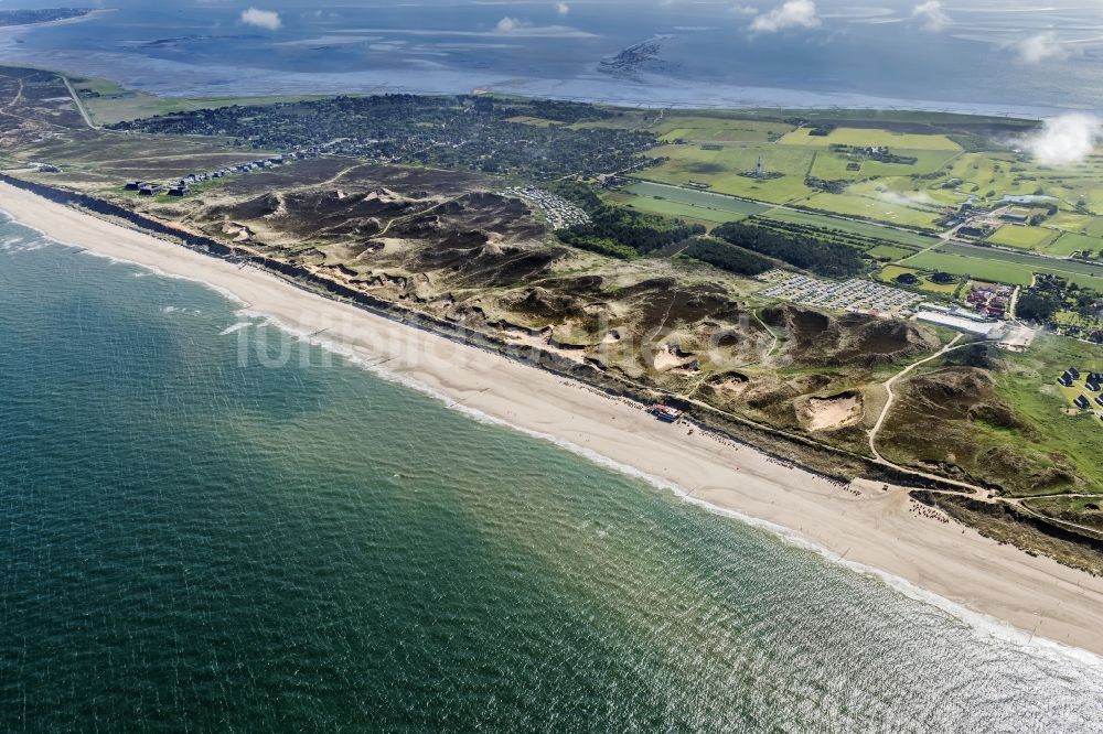 Kampen (Sylt) aus der Vogelperspektive: Küstenbereich der Nordsee - Insel in Kampen (Sylt) im Bundesland Schleswig-Holstein