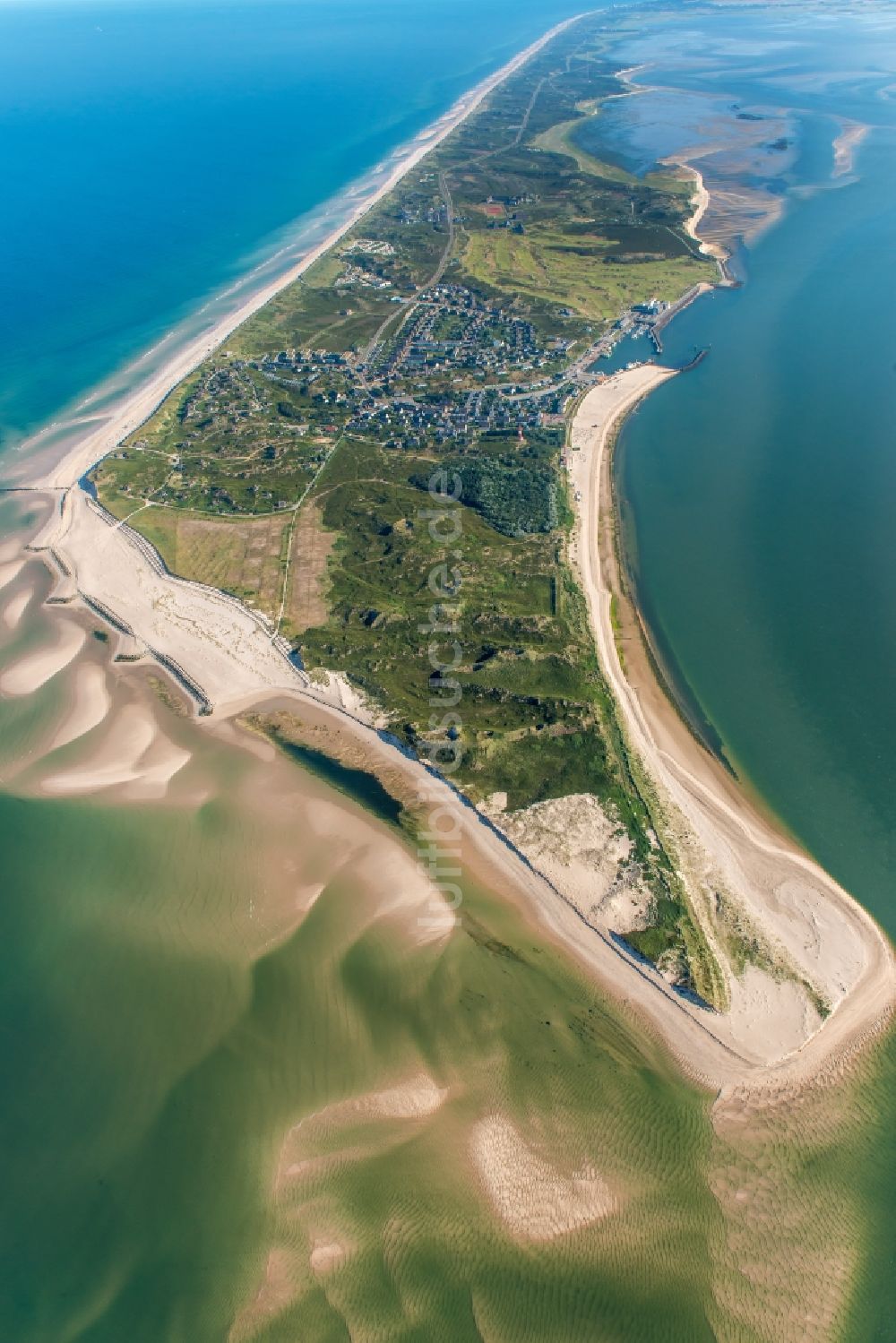 List von oben - Küstenbereich der Nordsee - Insel in List im Bundesland Schleswig-Holstein