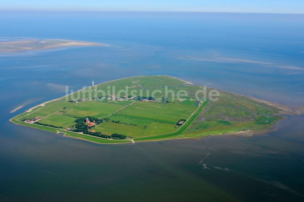 Luftbild Insel Neuwerk - Küstenbereich der Nordsee - Insel Neuwerk im Bundesland Niedersachsen, Deutschland