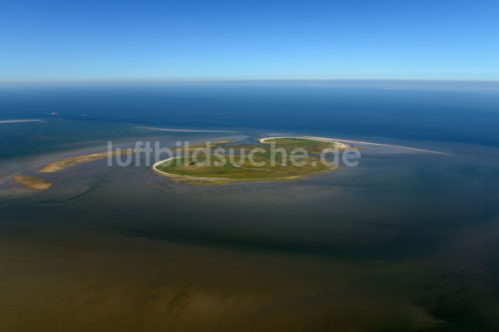 Nigehörn von oben - Küstenbereich der Nordsee - Insel in Nigehörn im Bundesland Hamburg