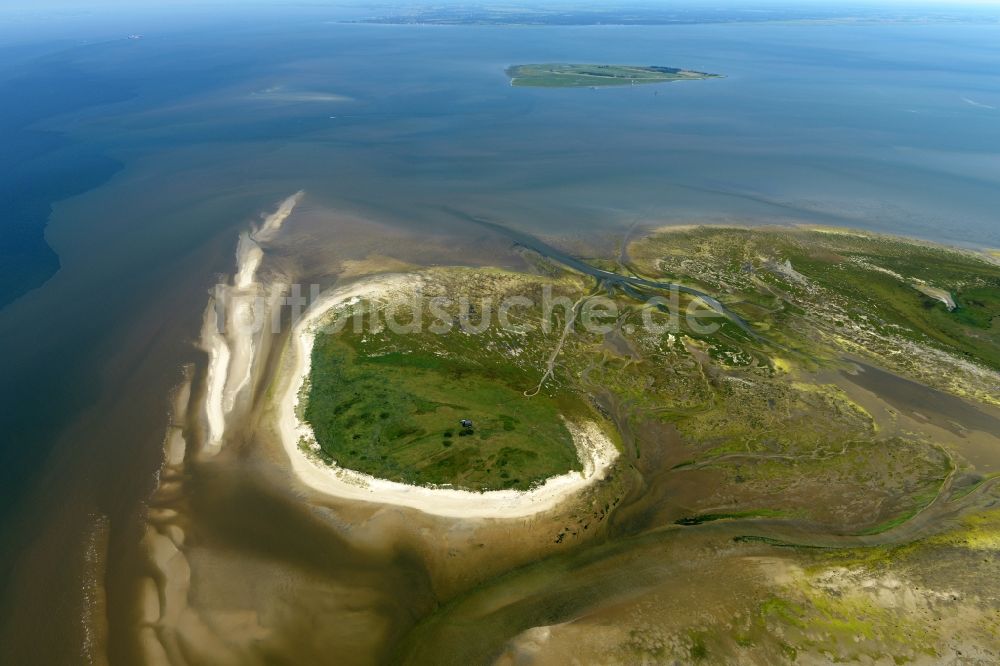 Luftaufnahme Nigehörn - Küstenbereich der Nordsee - Insel in Nigehörn im Bundesland Hamburg