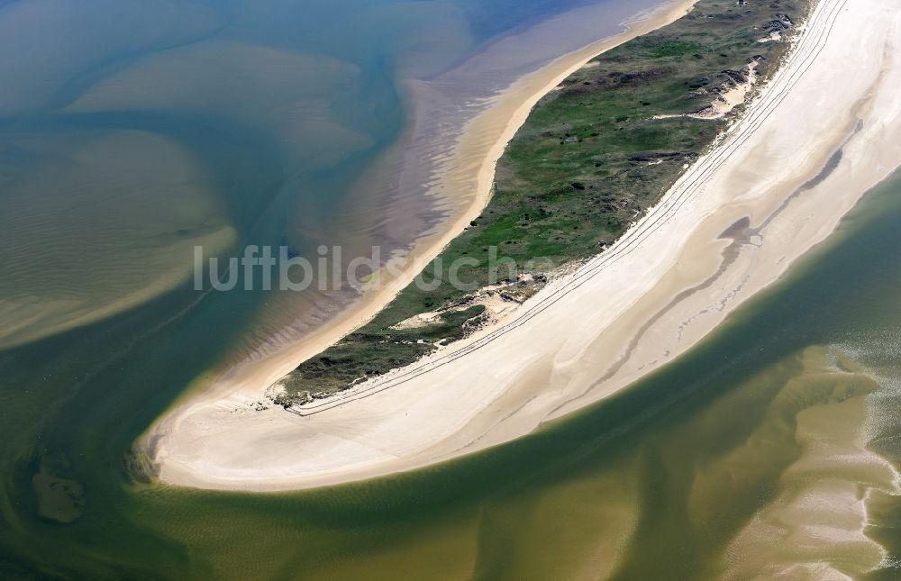 Luftaufnahme Norddorf - Küstenbereich der Nordsee - Insel in Norddorf im Bundesland Schleswig-Holstein