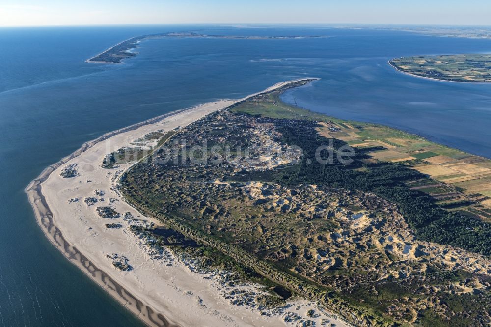 Norddorf von oben - Küstenbereich der Nordsee - Insel in Norddorf im Bundesland Schleswig-Holstein