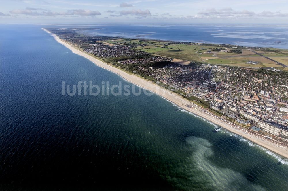 Luftbild Sylt - Küstenbereich der Nordsee - Insel im Ortsteil Westerland in Sylt im Bundesland Schleswig-Holstein