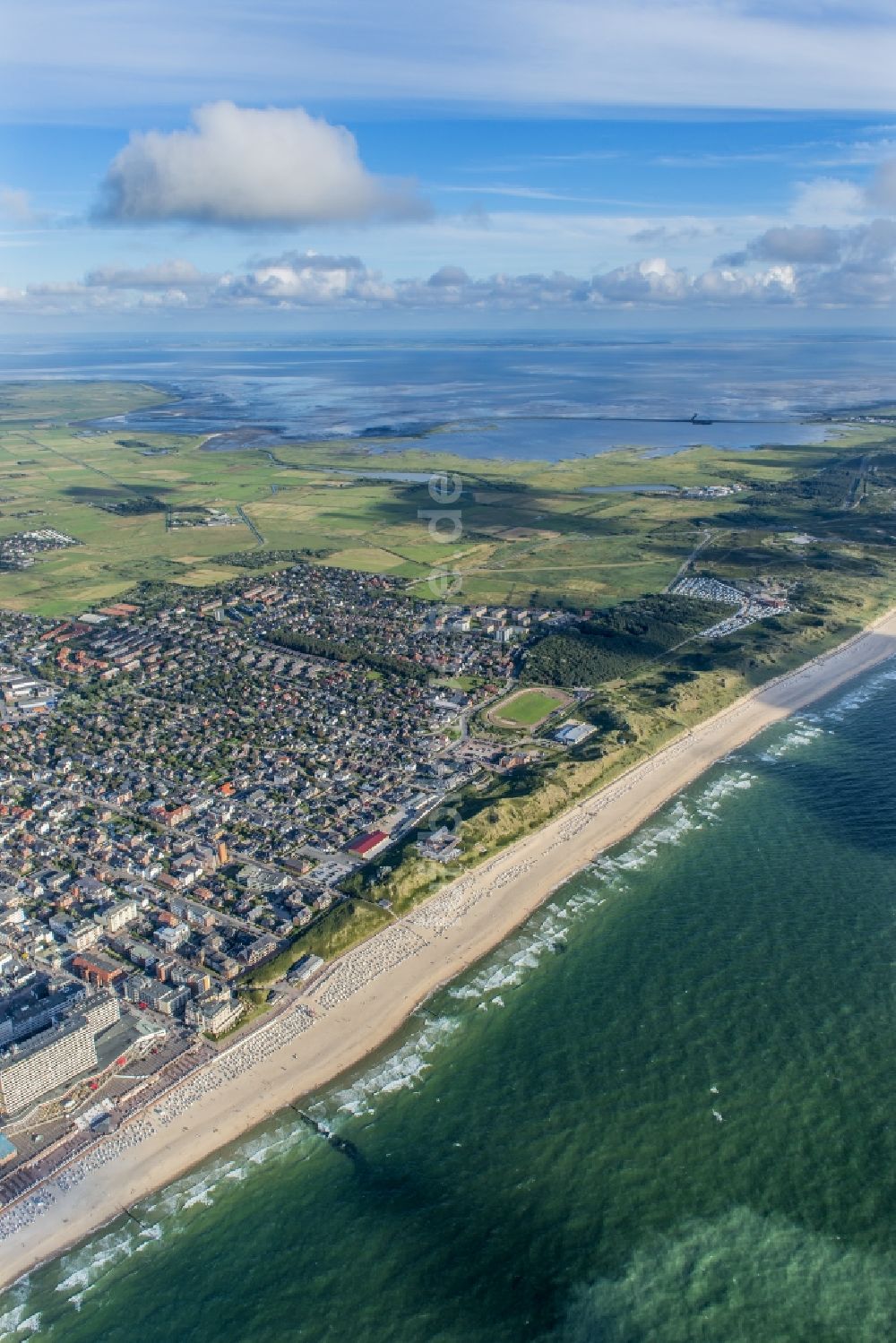 Luftbild Sylt - Küstenbereich der Nordsee - Insel im Ortsteil Westerland in Sylt im Bundesland Schleswig-Holstein