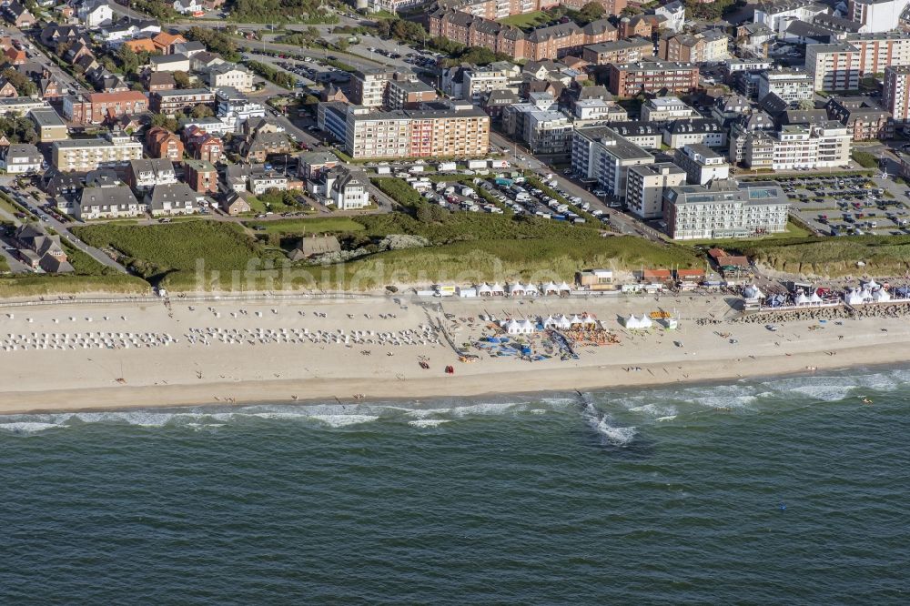 Sylt von oben - Küstenbereich der Nordsee - Insel im Ortsteil Westerland in Sylt im Bundesland Schleswig-Holstein