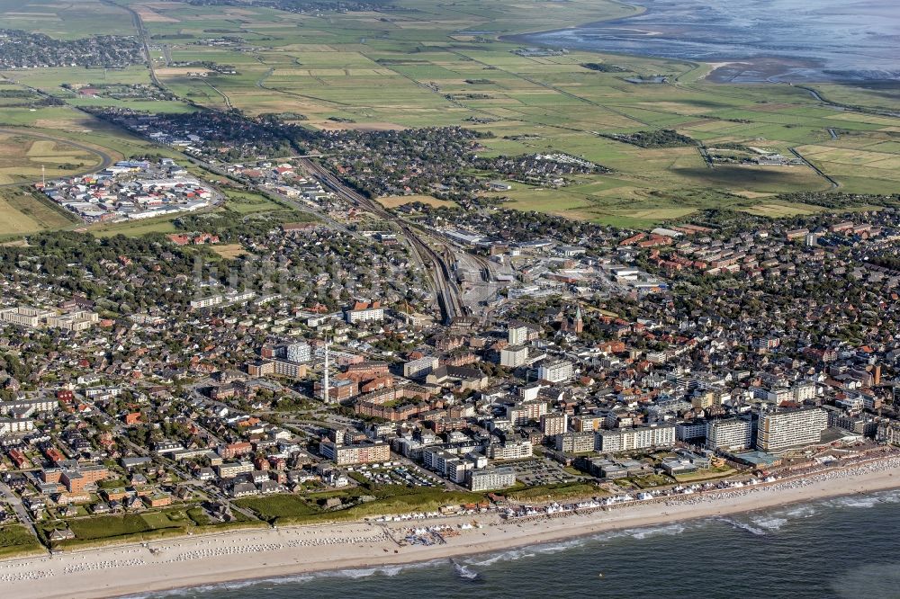 Luftbild Sylt - Küstenbereich der Nordsee - Insel im Ortsteil Westerland in Sylt im Bundesland Schleswig-Holstein