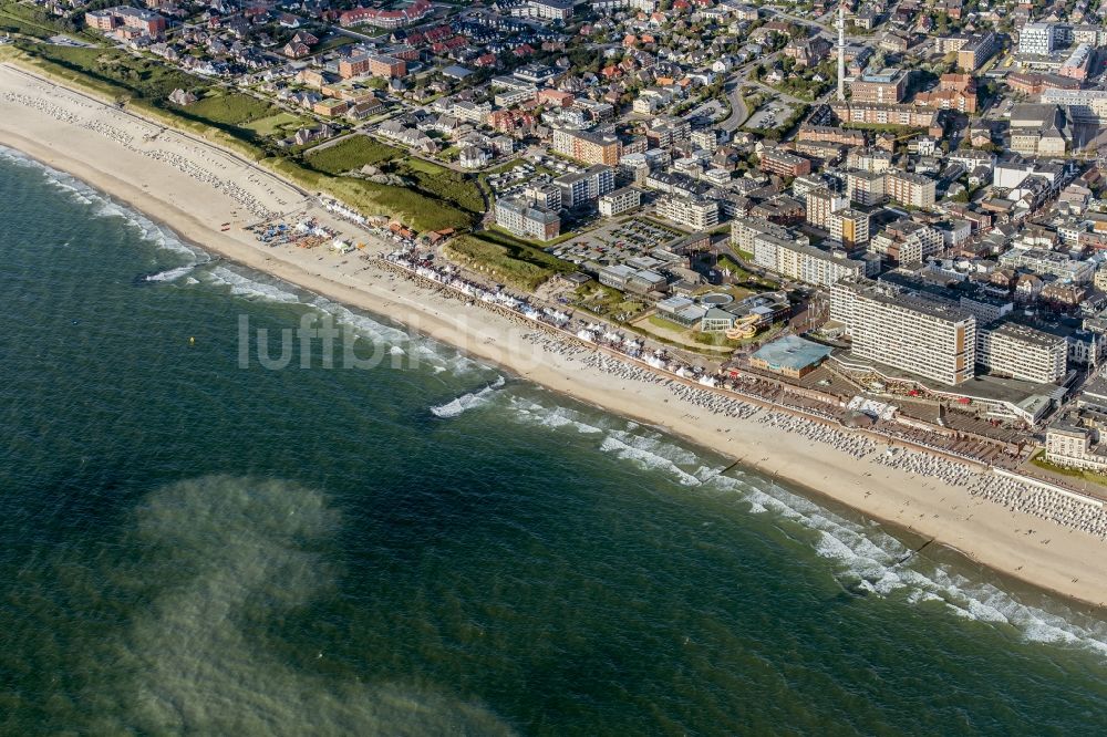 Luftaufnahme Sylt - Küstenbereich der Nordsee - Insel im Ortsteil Westerland in Sylt im Bundesland Schleswig-Holstein