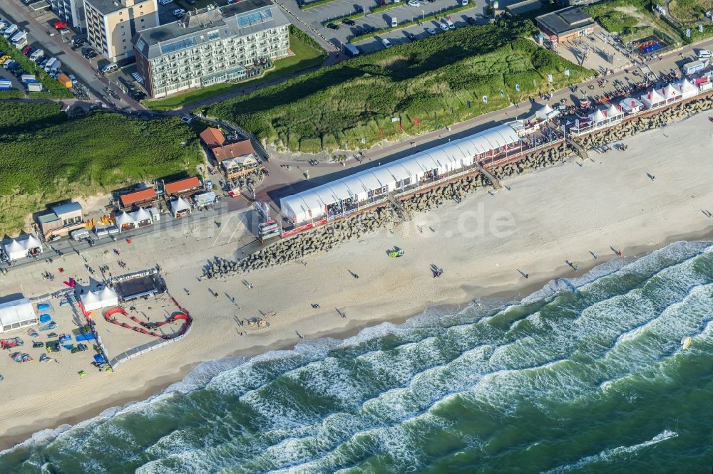 Sylt von oben - Küstenbereich der Nordsee - Insel im Ortsteil Westerland in Sylt im Bundesland Schleswig-Holstein