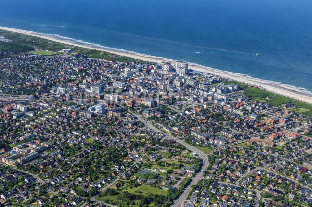 Luftbild Sylt - Küstenbereich der Nordsee - Insel im Ortsteil Westerland in Sylt im Bundesland Schleswig-Holstein