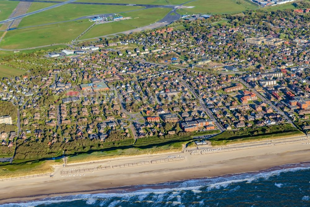 Luftbild Sylt - Küstenbereich der Nordsee- Insel im Ortsteil Westerland in Sylt im Bundesland Schleswig-Holstein, Deutschland