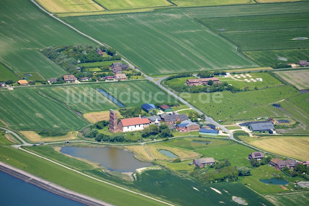 Luftbild Pellworm - Küstenbereich der Nordsee - Insel in Pellworm im Bundesland Schleswig-Holstein