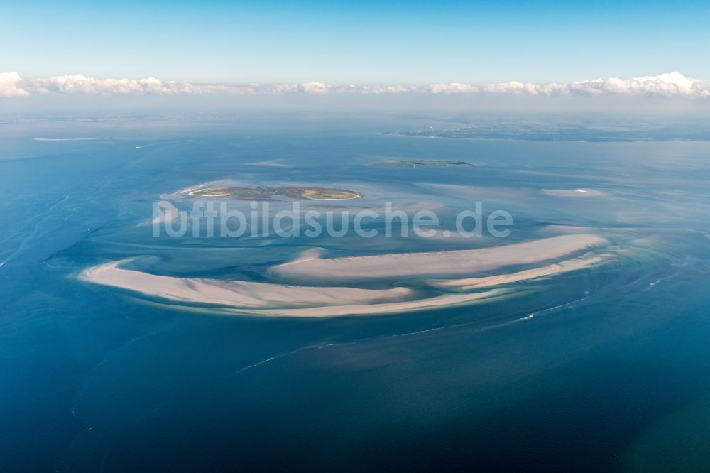 Scharhörn von oben - Küstenbereich der Nordsee - Insel in Scharhörn im Bundesland Hamburg