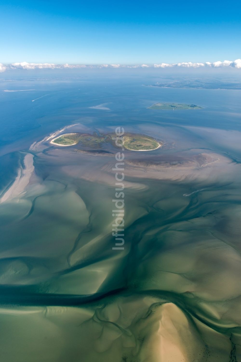 Luftbild Scharhörn - Küstenbereich der Nordsee - Insel in Scharhörn im Bundesland Hamburg