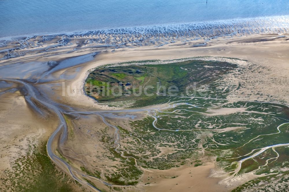 Luftaufnahme Nigehörn - Küstenbereich der Nordsee - Insel in Scharhörn Nigehörn im Bundesland Hamburg