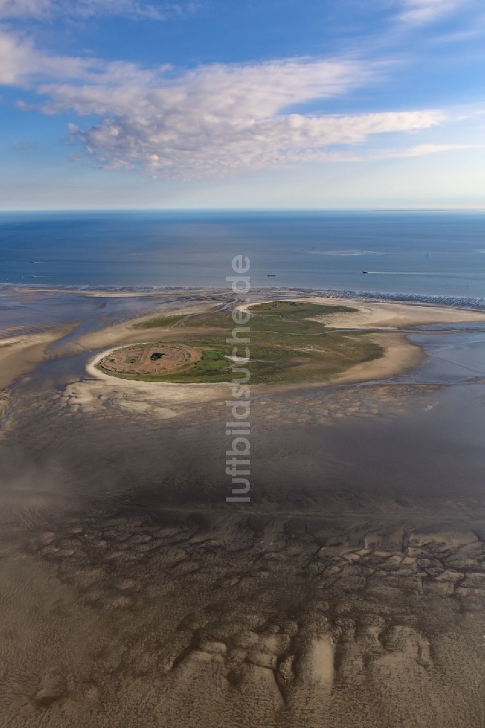 Luftbild Nigehörn - Küstenbereich der Nordsee - Insel in Scharhörn Nigehörn im Bundesland Hamburg