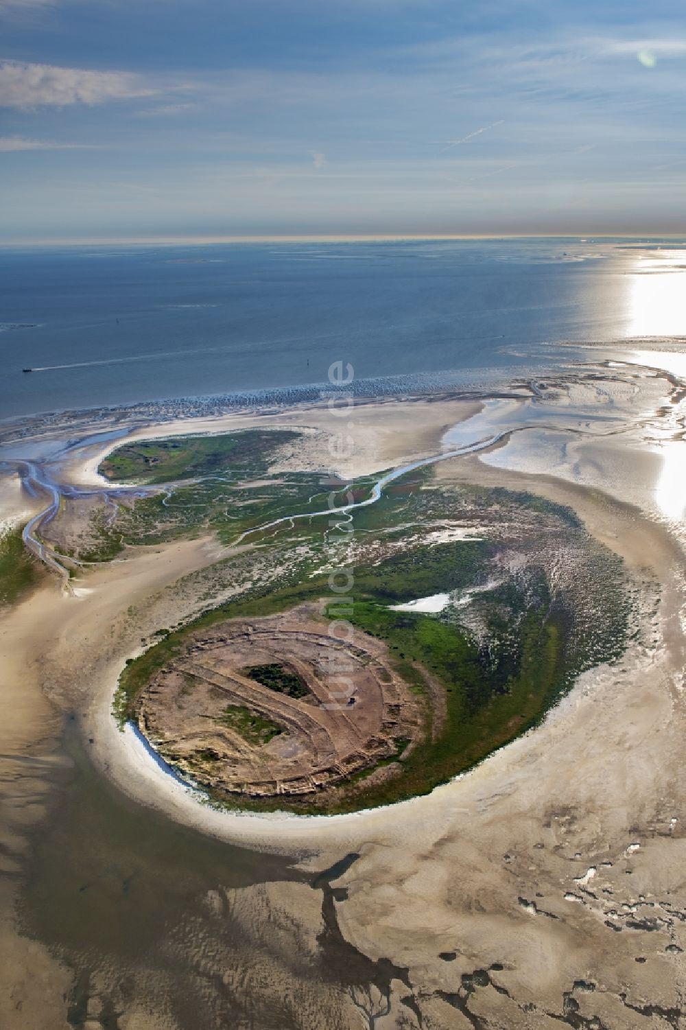 Luftbild Nigehörn - Küstenbereich der Nordsee - Insel in Scharhörn Nigehörn im Bundesland Hamburg