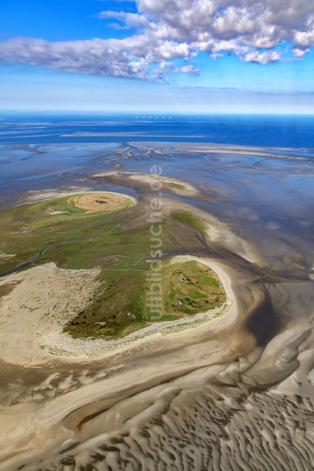 Luftbild Nigehörn - Küstenbereich der Nordsee - Insel in Scharhörn Nigehörn im Bundesland Hamburg