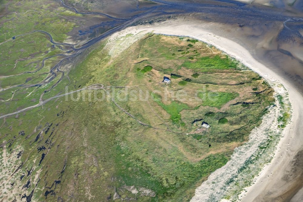 Nigehörn von oben - Küstenbereich der Nordsee - Insel in Scharhörn Nigehörn im Bundesland Hamburg