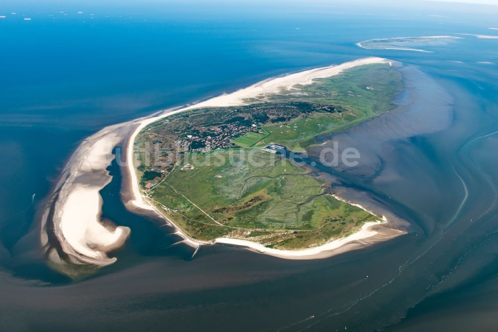 Luftbild Spiekeroog - Küstenbereich der Nordsee - Insel in Spiekeroog im Bundesland Niedersachsen