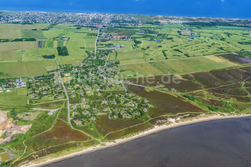 Wenningstedt-Braderup (Sylt) von oben - Küstenbereich der Nordsee - Insel in Wenningstedt-Braderup (Sylt) im Bundesland Schleswig-Holstein