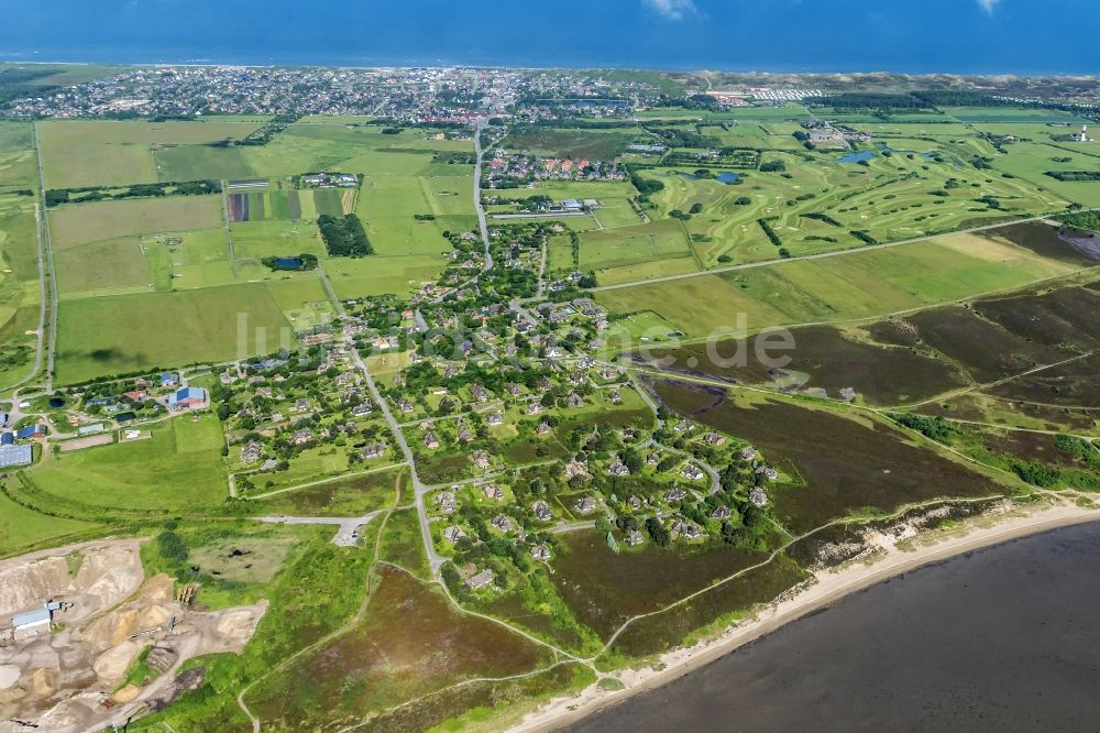 Wenningstedt-Braderup (Sylt) aus der Vogelperspektive: Küstenbereich der Nordsee - Insel in Wenningstedt-Braderup (Sylt) im Bundesland Schleswig-Holstein