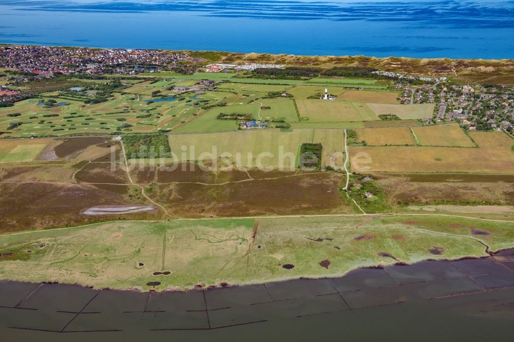 Wenningstedt-Braderup (Sylt) aus der Vogelperspektive: Küstenbereich der Nordsee - Insel in Wenningstedt-Braderup (Sylt) im Bundesland Schleswig-Holstein