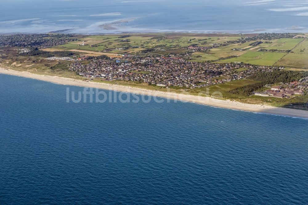 Luftbild Wenningstedt (Sylt) - Küstenbereich der Nordsee - Insel in Wenningstedt (Sylt) im Bundesland Schleswig-Holstein