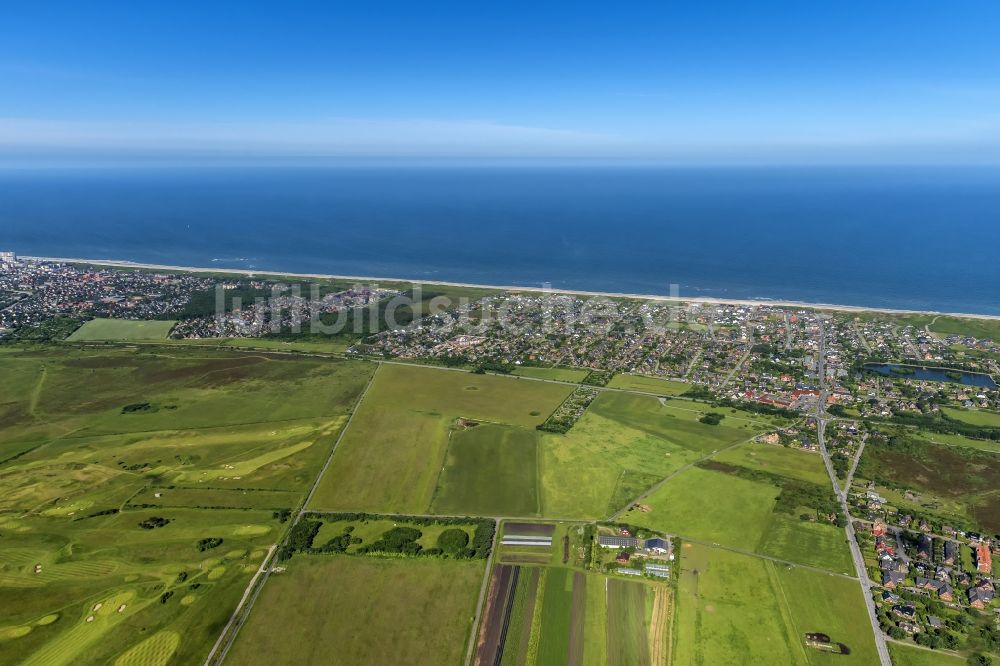 Luftbild Wenningstedt-Braderup (Sylt) - Küstenbereich der Nordsee - Insel in Wenningstedt (Sylt) im Bundesland Schleswig-Holstein