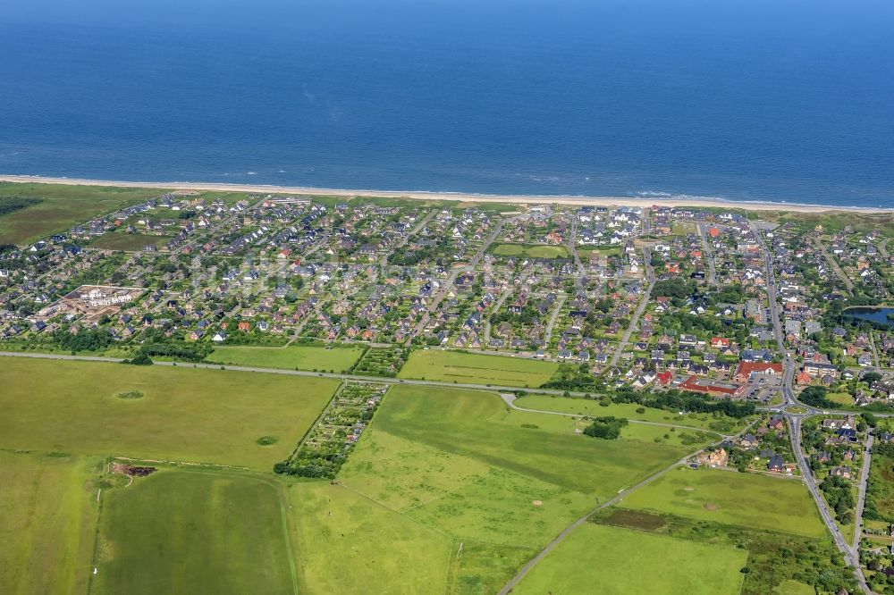 Luftaufnahme Wenningstedt-Braderup (Sylt) - Küstenbereich der Nordsee - Insel in Wenningstedt (Sylt) im Bundesland Schleswig-Holstein