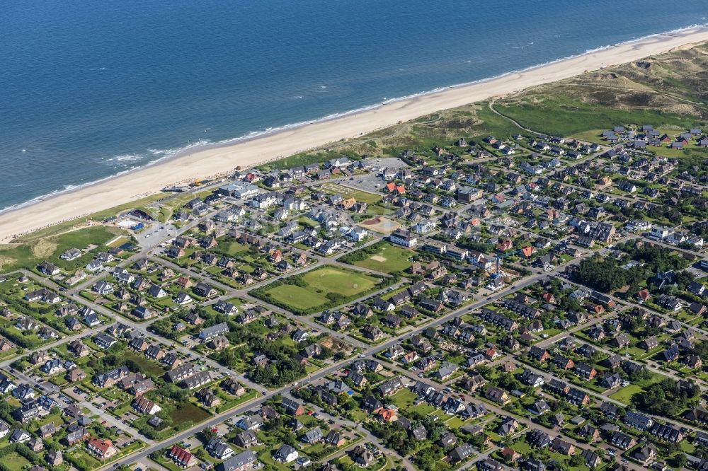 Luftbild Wenningstedt-Braderup (Sylt) - Küstenbereich der Nordsee - Insel in Wenningstedt (Sylt) im Bundesland Schleswig-Holstein