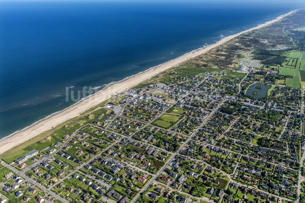 Luftaufnahme Wenningstedt-Braderup (Sylt) - Küstenbereich der Nordsee - Insel in Wenningstedt (Sylt) im Bundesland Schleswig-Holstein