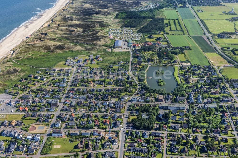 Wenningstedt-Braderup (Sylt) von oben - Küstenbereich der Nordsee - Insel in Wenningstedt (Sylt) im Bundesland Schleswig-Holstein