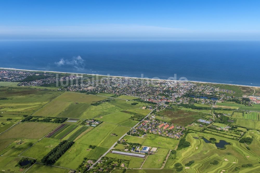 Luftbild Wenningstedt-Braderup (Sylt) - Küstenbereich der Nordsee - Insel in Wenningstedt (Sylt) im Bundesland Schleswig-Holstein