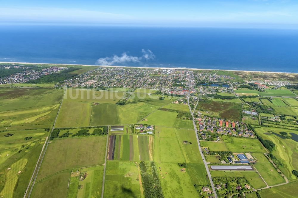 Wenningstedt-Braderup (Sylt) von oben - Küstenbereich der Nordsee - Insel in Wenningstedt (Sylt) im Bundesland Schleswig-Holstein