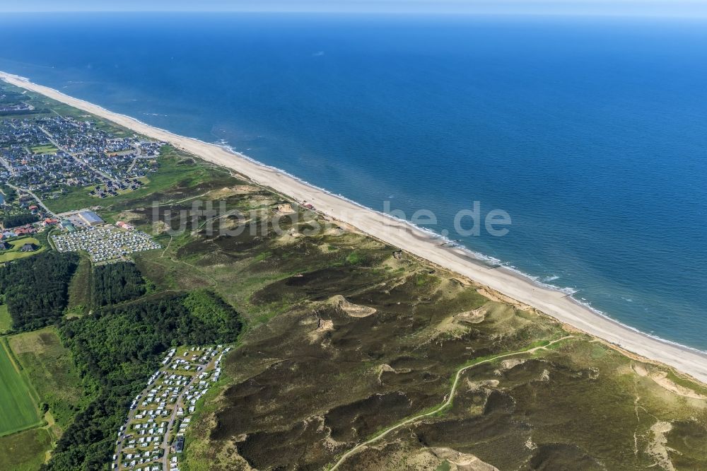 Luftbild Wenningstedt-Braderup (Sylt) - Küstenbereich der Nordsee - Insel in Wenningstedt (Sylt) im Bundesland Schleswig-Holstein