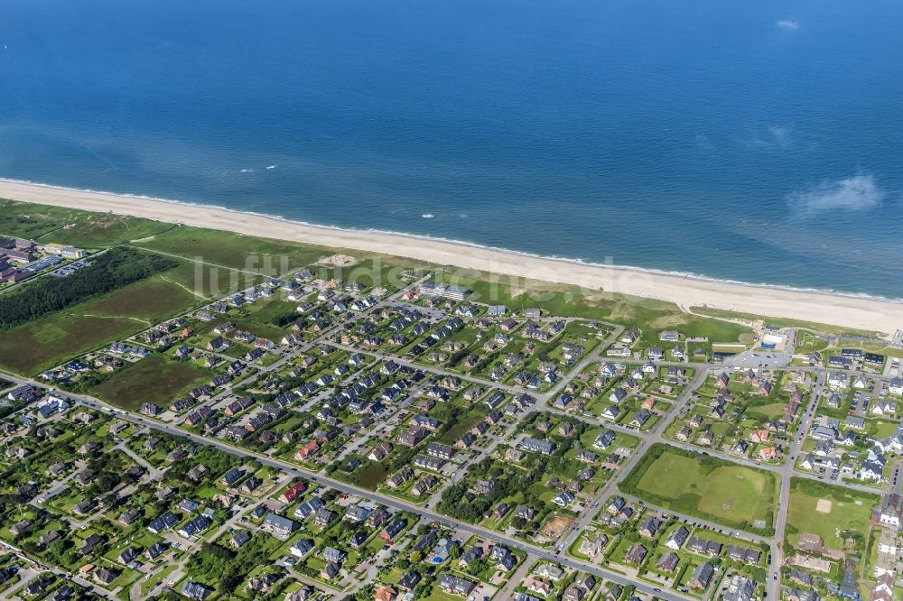 Wenningstedt-Braderup (Sylt) von oben - Küstenbereich der Nordsee - Insel in Wenningstedt (Sylt) im Bundesland Schleswig-Holstein