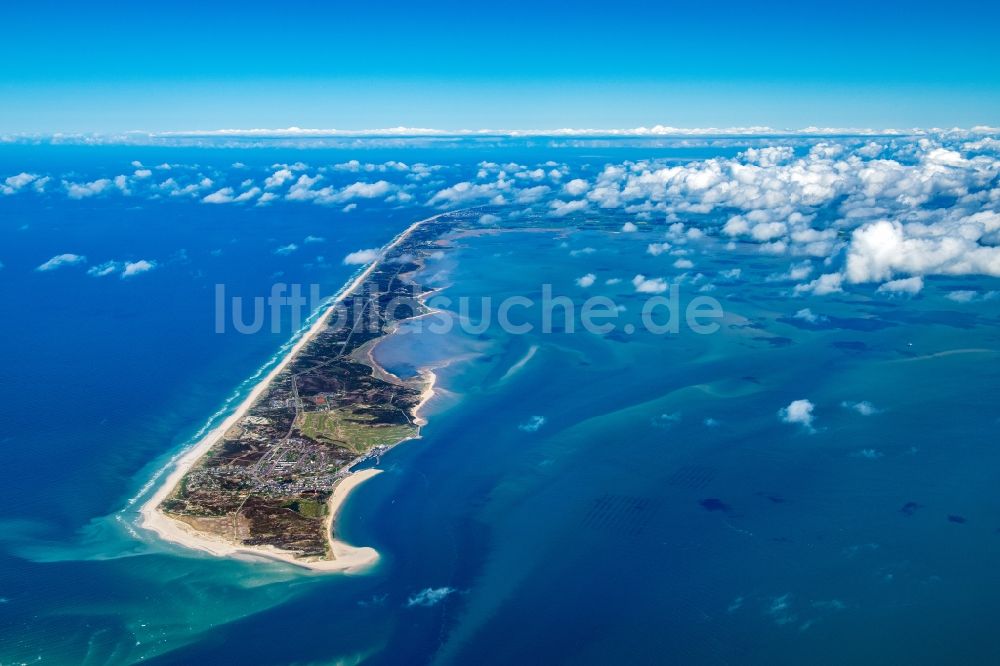 Hörnum (Sylt) aus der Vogelperspektive: Küstenbereich Nordseeinsel Sylt - Insel in Hörnum (Sylt) im Bundesland Schleswig-Holstein, Deutschland