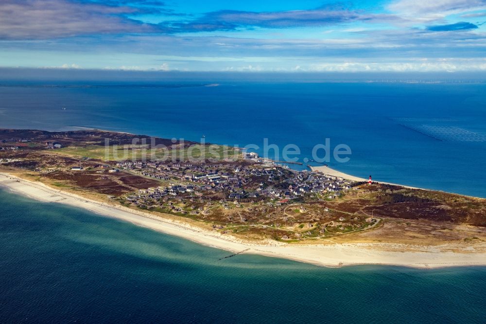 Luftbild Hörnum (Sylt) - Küstenbereich Nordseeinsel Sylt - Insel in Hörnum (Sylt) im Bundesland Schleswig-Holstein, Deutschland