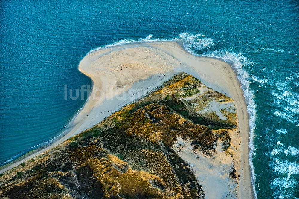 Luftaufnahme Hörnum (Sylt) - Küstenbereich und Odde der Nordseeinsel Sylt in Hörnum im Bundesland Schleswig-Holstein