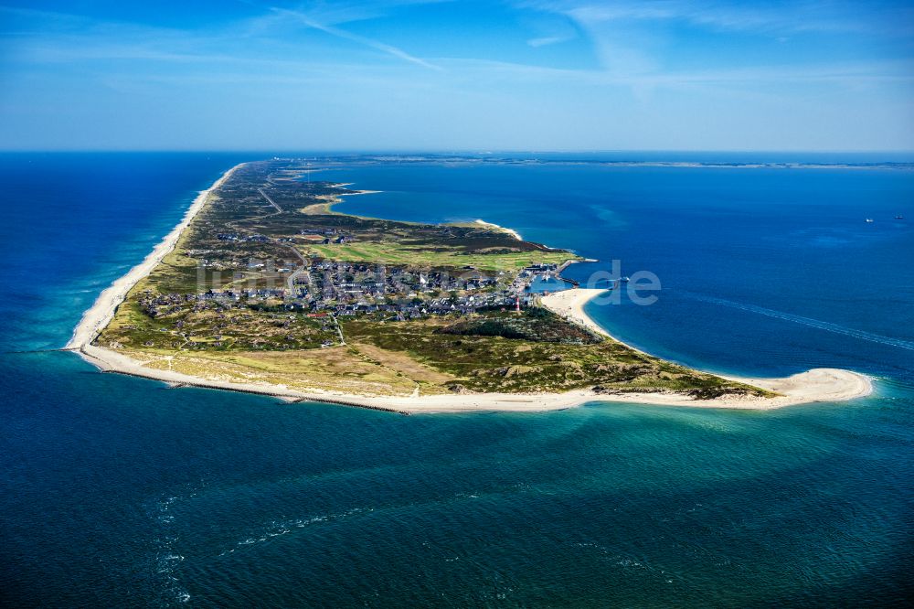 Hörnum (Sylt) von oben - Küstenbereich und Odde der Nordseeinsel Sylt in Hörnum im Bundesland Schleswig-Holstein