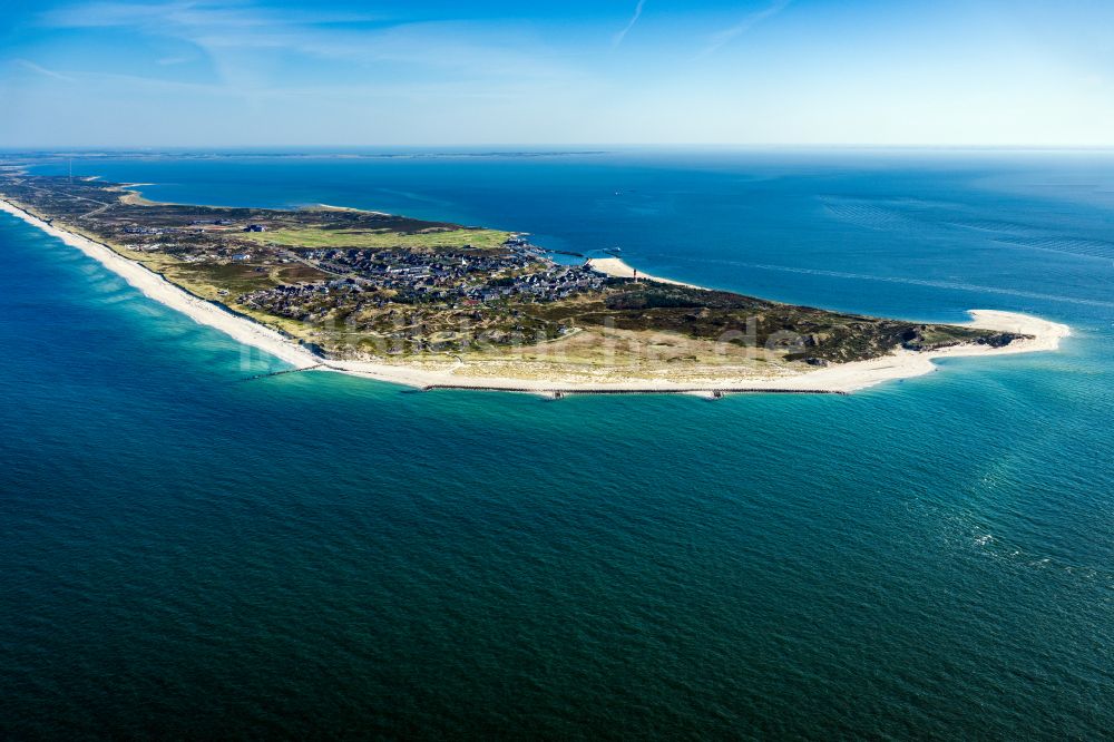 Hörnum (Sylt) aus der Vogelperspektive: Küstenbereich und Odde der Nordseeinsel Sylt in Hörnum im Bundesland Schleswig-Holstein