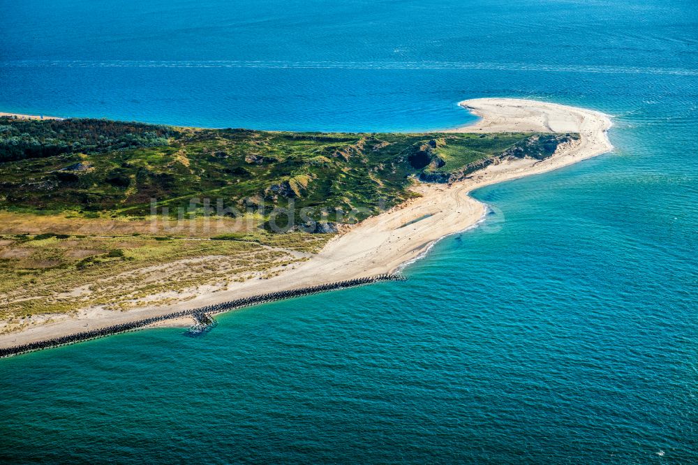 Hörnum (Sylt) von oben - Küstenbereich und Odde der Nordseeinsel Sylt in Hörnum im Bundesland Schleswig-Holstein