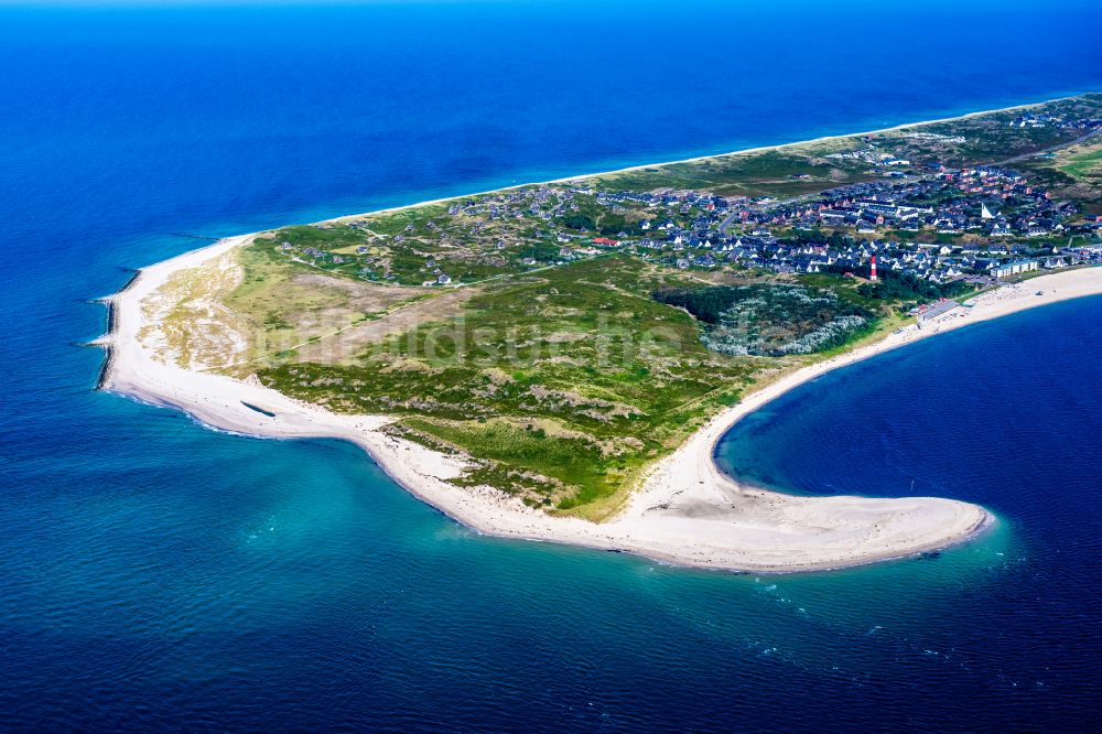 Hörnum (Sylt) aus der Vogelperspektive: Küstenbereich und Odde der Nordseeinsel Sylt in Hörnum im Bundesland Schleswig-Holstein