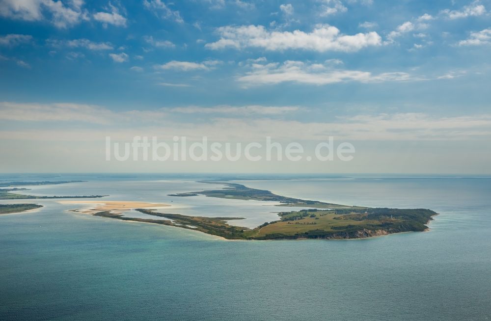 Insel Hiddensee aus der Vogelperspektive: Küstenbereich der Ostsee - Insel Hiddensee im Bundesland Mecklenburg-Vorpommern