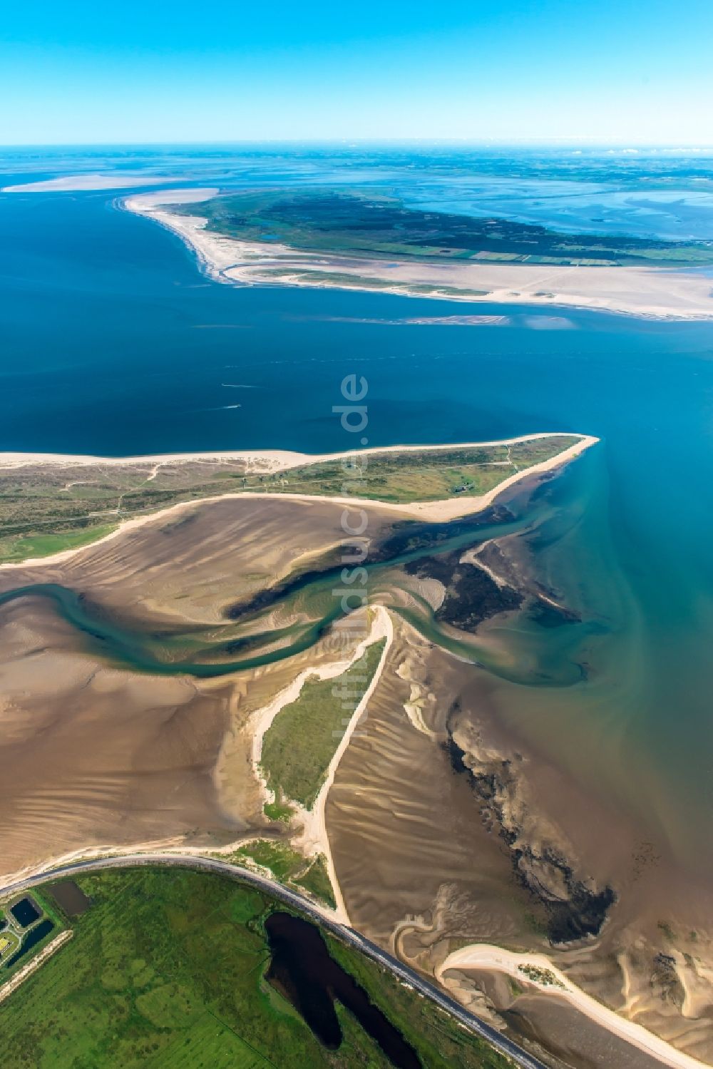 List aus der Vogelperspektive: Küstenbereich der Uthörn - Insel in List im Bundesland Schleswig-Holstein