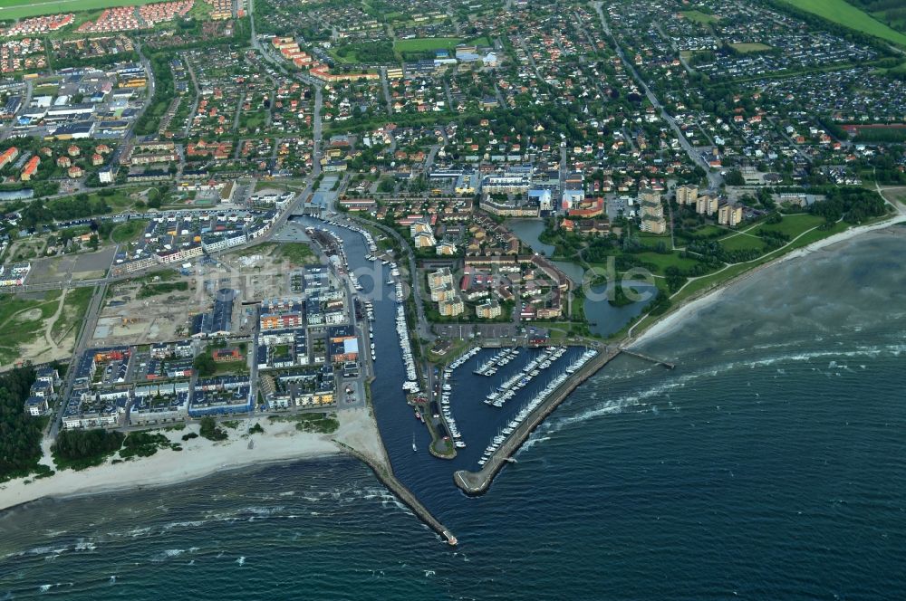 Lomma von oben - Küstenlandschaft am Öresund in Lomma in der Provinz Schonen in Schweden