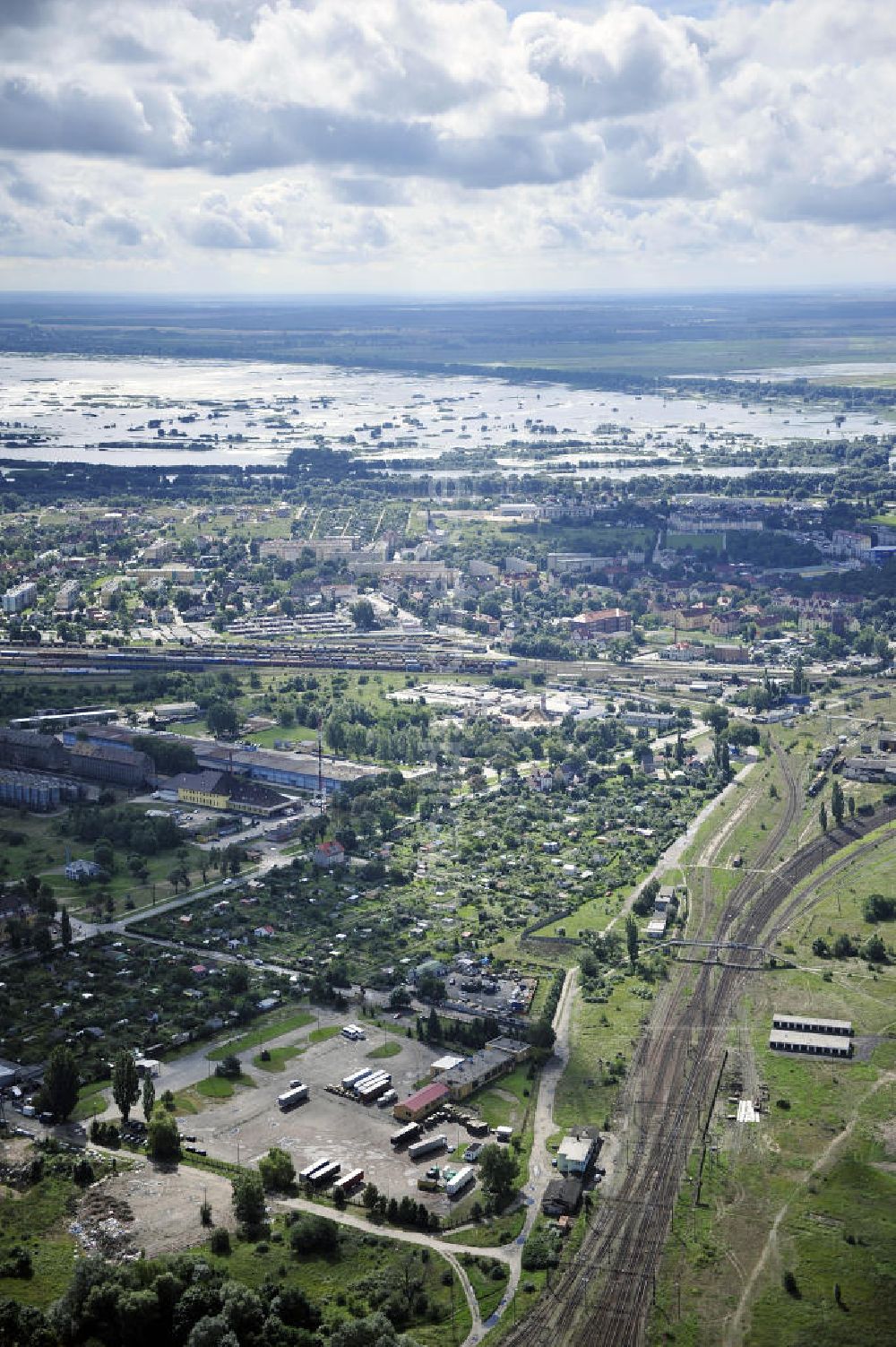 Luftaufnahme Küstrin / Kostrzyn - Küstrin - Stadtansicht